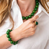 INK + ALLOY - Iris Large Resin Bead Necklace Green