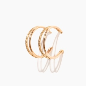 Sparkle Double Hoops