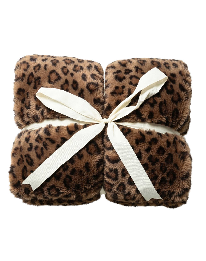 MERSEA - Chamonix Faux Fur Throw - Leopard / One Size