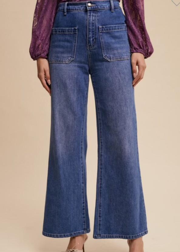 Flare Utility Dark Denim