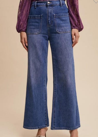 Flare Utility Dark Denim