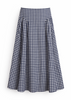 Gingham Check Midi Skirt