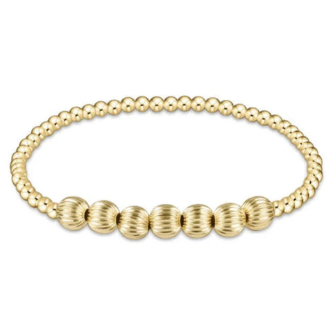 Dignity Beaded Bliss 3mm Bead Bracelet- 6mm Gold