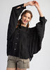Button Front Dolman Top