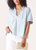 Amelia Ruffle Tee - Crystal Blue