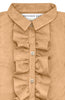 Gretchen Scott LLC - Ruffle Rumble Blouse - Ultra Suede - Brown / M