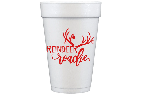 Christmas Foam Cups 10 Pack Sleeve {Reindeer Roadie}