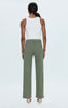 Nicole Full Length Wide Leg Pant- Soft Olive
