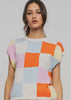Multi-Check Sweater Top