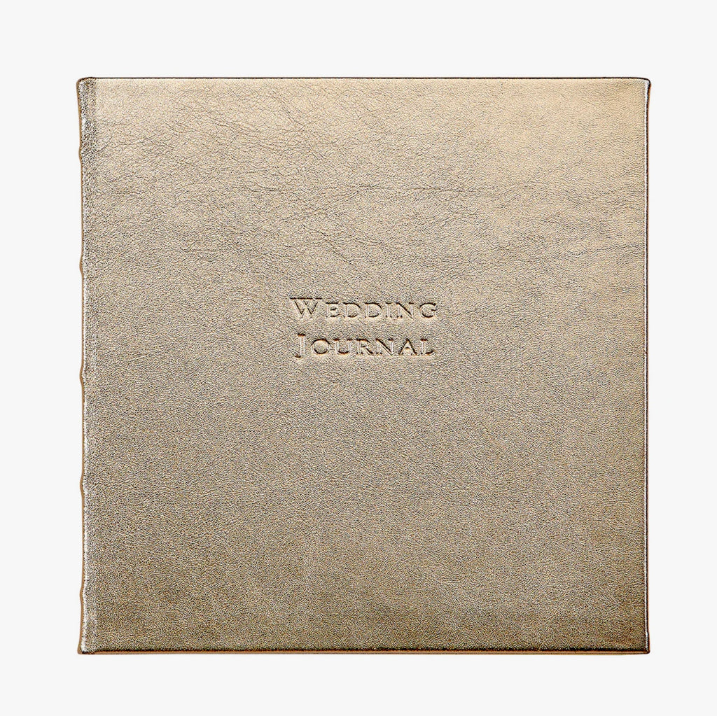 Wedding Journal - Champagne Goatskin Leather