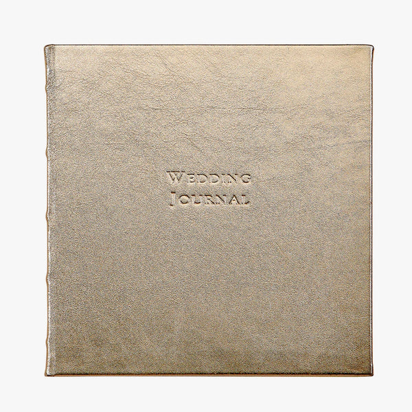 Wedding Journal - Champagne Goatskin Leather