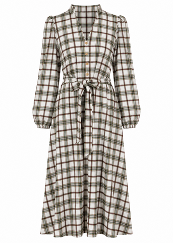 Vivian Dress - Oak Plaid