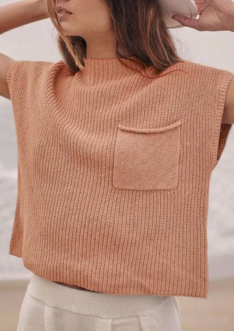 Sleeveless Knit Sweater