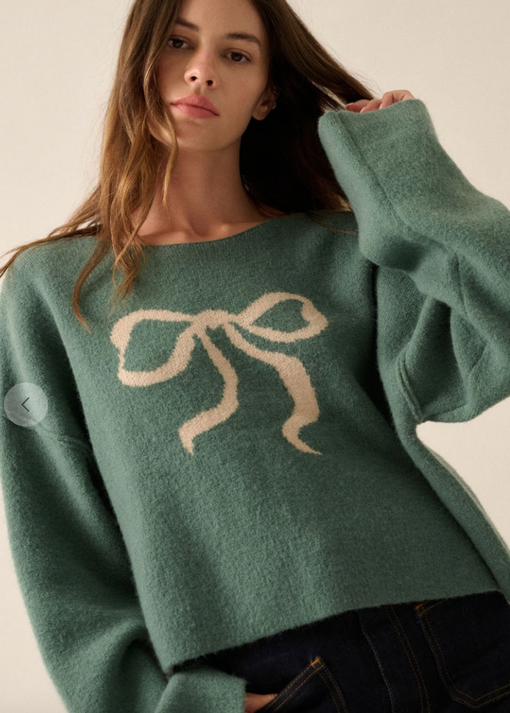 Ribbon Bow Knit Sweater