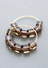 Black Diamond Glass Hoops