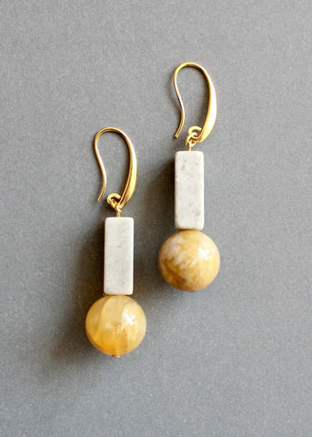 Agate Geometric Earrings