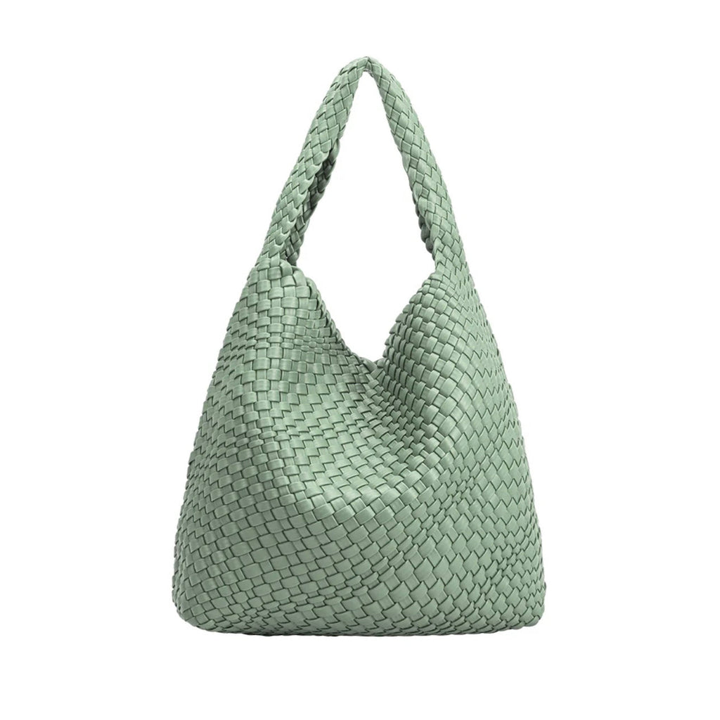 Johanna Light Teal Large Recycled Vegan Shoulder Bag