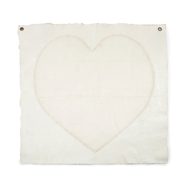 Stitched Heart Hand Painted Wall Hanging 36