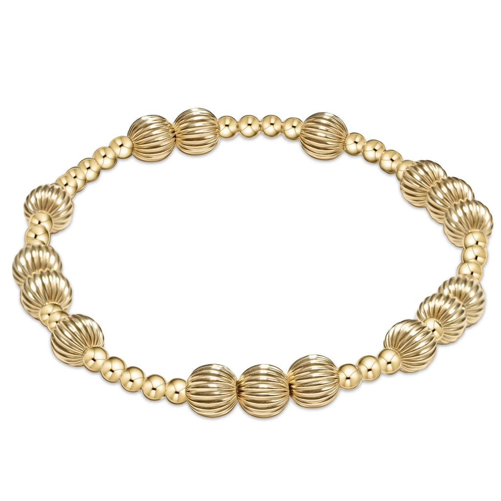 Hope Unwritten Dignity 6mm Bead Bracelet- Gold