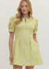 Lemon Jacquard Dress