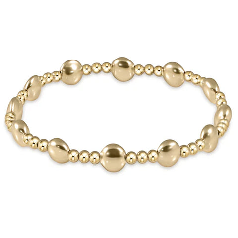 honesty gold sincerity pattern 6mm bead bracelet