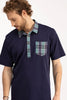 The Eastwood Polo - Navy With Camp Plaid