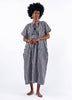 INK + ALLOY - Margot Stripe Kaftan Black + White
