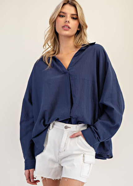 Gauze Dolman Sleeve Top