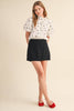 Polka Dot Ruffled Button Down Top