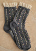 Floral Print Crochet Trim Socks