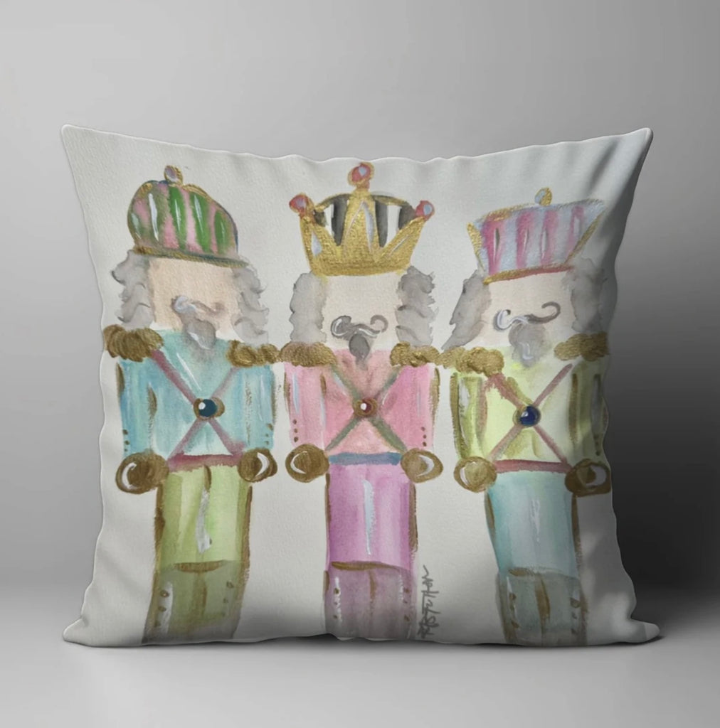 BRIDGETT'S PASTEL NUTCRACKERS PILLOW