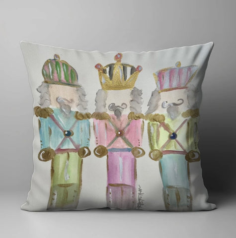 BRIDGETT'S PASTEL NUTCRACKERS PILLOW
