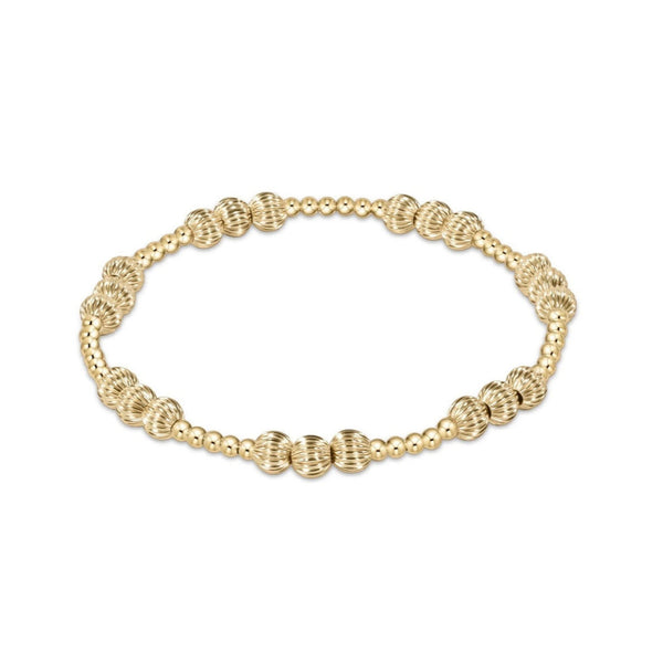 Dignity Joy Pattern 5mm  Bead Bracelet - Gold