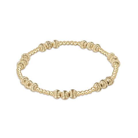 Dignity Joy Pattern 5mm  Bead Bracelet - Gold