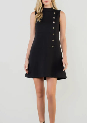 High Neck Sleeveless Dress