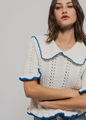 Crochet Short Sleeve Top