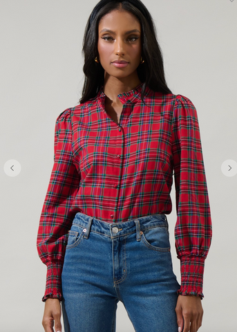 Chapman Plaid Top