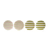 Stoneware Scalloped Plate with Striped Pattern