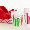 Christmas Styrofoam Cups 10 Pack Sleeve {ho ho ho}