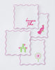 Mahjong Embroidered Cocktail Napkins