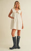 Ecru Collared Mini Dress
