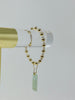 Pearl Grateful Pattern 4mm bead bracelet - 6mm Gold