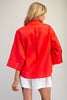 Back Pleat Button Down Top