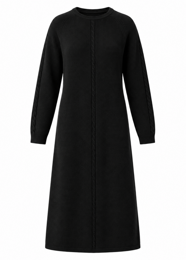 Heavenly-Luxe Cable Knit Detail Dress