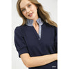 High Ruffled Neck Top