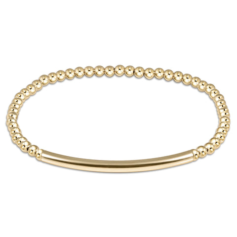Classic Gold 3mm Bead Bracelet - bliss bar smooth