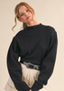 Ribbed Knit Mock Neck Sweater