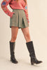 Houndstooth Pleated Shorts