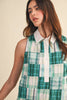Plaid Patchwork Collared A-Line Mini Dress