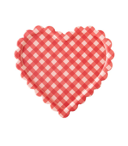 CHECKERED HEART SHAPED TRAY